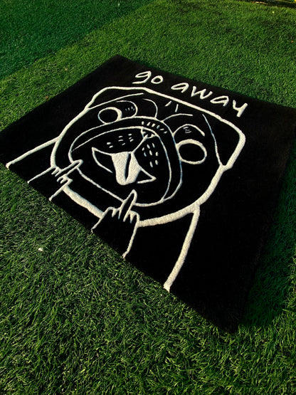 Go Away Pug Rug by Tuftplace