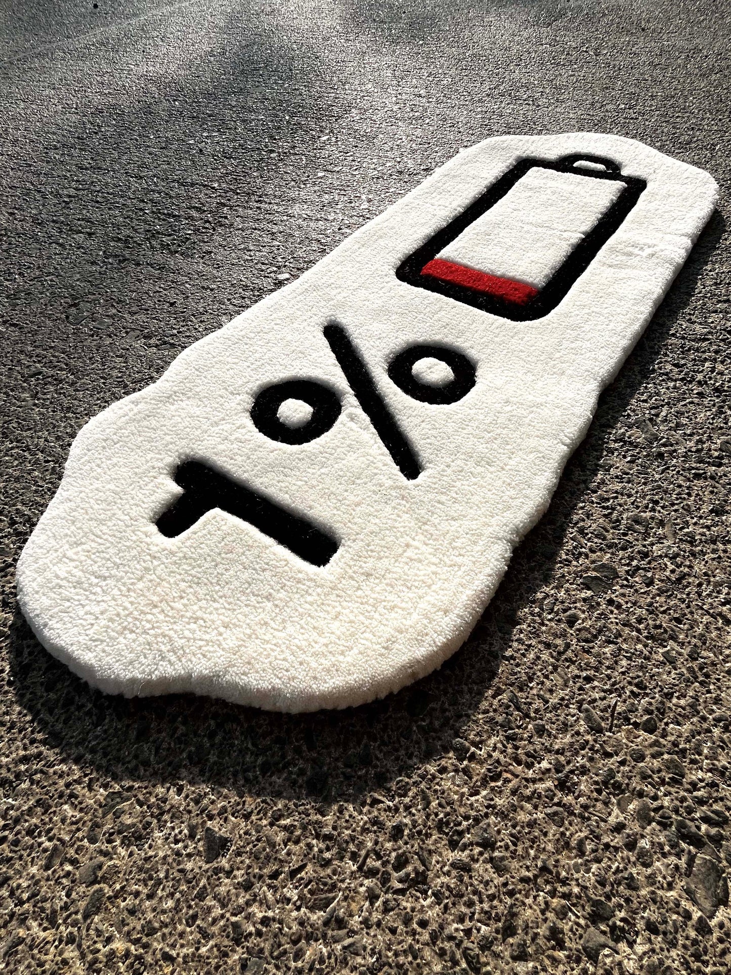 Low Battery Custom Rug by Tuftplace