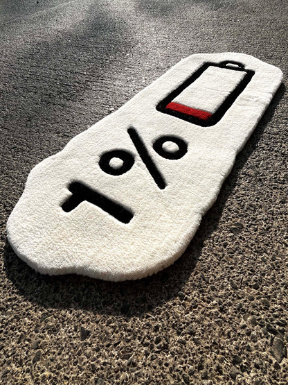 Low Battery Custom Rug by Tuftplace