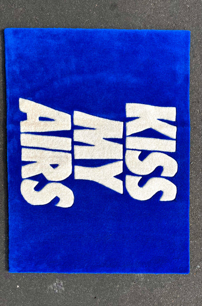 Kiss My Airs Blue Custom Rug by Tuftplace