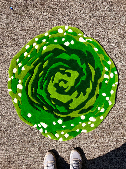 Rick n Morty Portal Custom Rug by Tuftplace