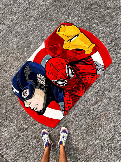 Superheroes Assemble Custom Rug by Tuftplace