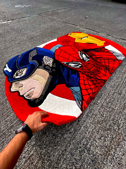 Superheroes Assemble Custom Rug by Tuftplace