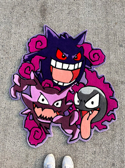 Poke Ghost Type Evolution Custom Rug by Tuftplace