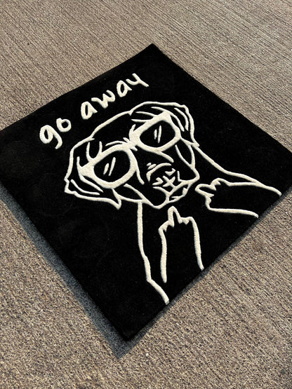 Go Away Labrador Custom Rug by Tuftplace