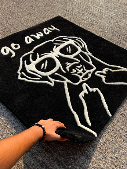 Go Away Labrador Custom Rug by Tuftplace