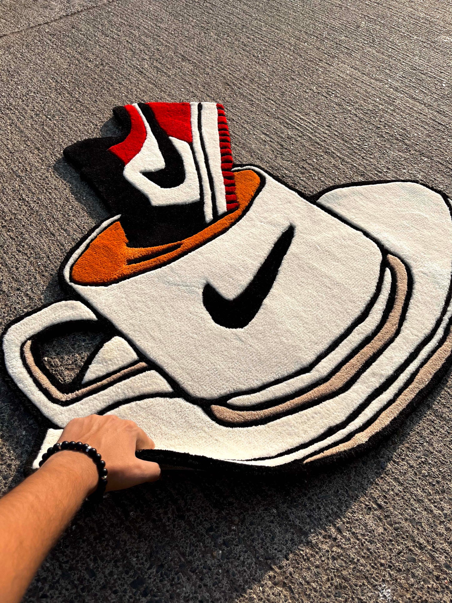 Dunk My Bred Sneakers Custom Rug by Tuftplace