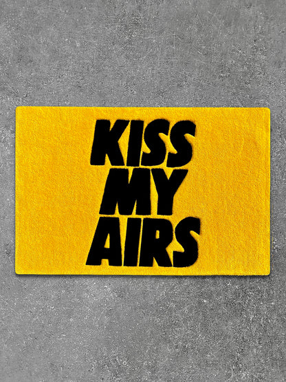 Kiss My Airs Yellow Custom Rug by Tuftplace