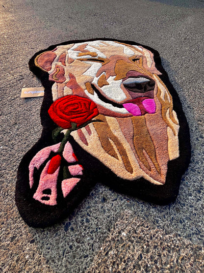 Blushing Doggo Custom Rug by Tuftplace