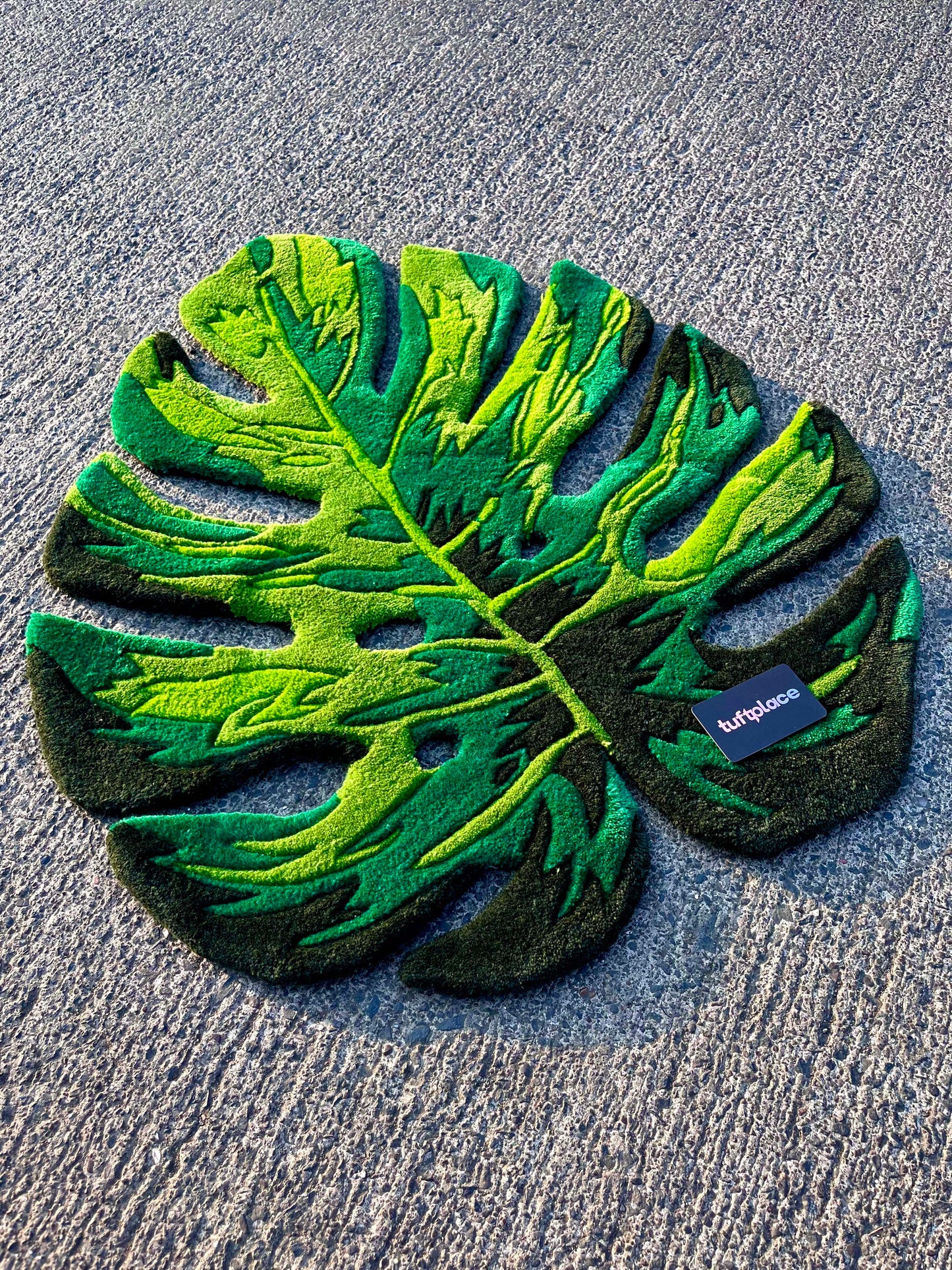 Monstera Leaf Custom Rug by Tuftplace