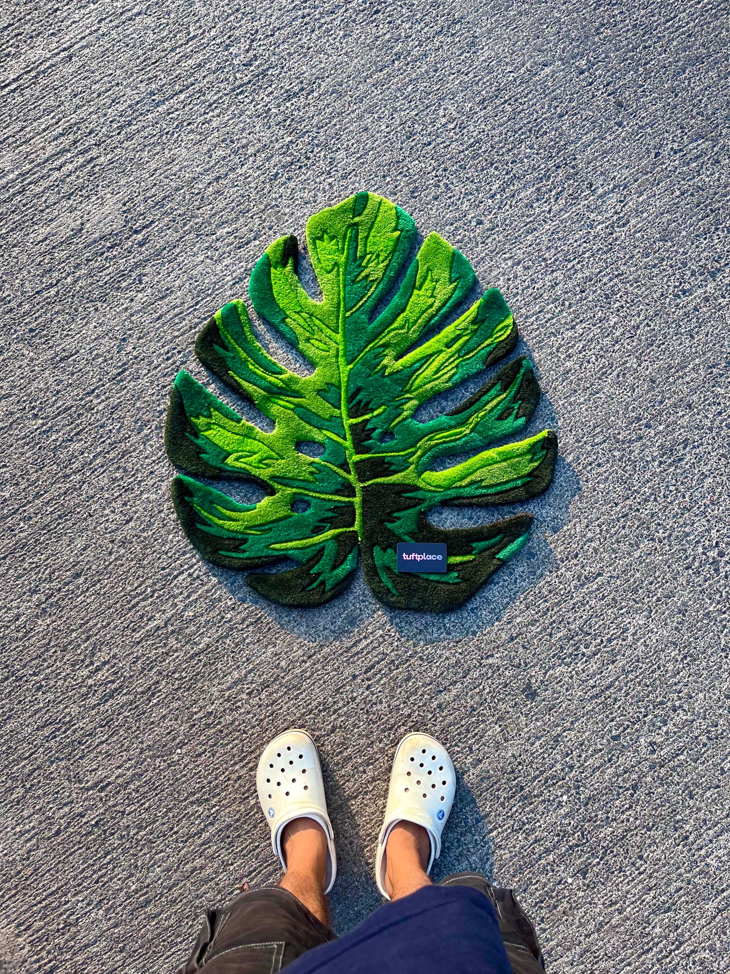 Monstera Leaf Custom Rug by Tuftplace