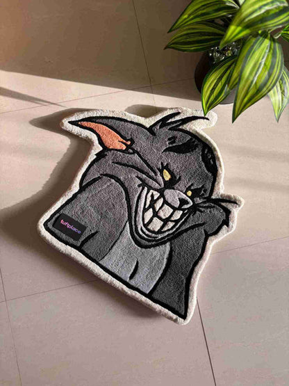Laughing Tom Cartoon Custom Rug by Tuftplace