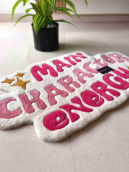 (SALE) Main Character Energy Pink Custom Rug by Tuftplace