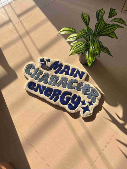 (SALE) Main Character Energy Blue Custom Rug by Tuftplace