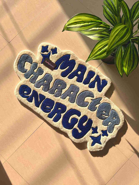 (SALE) Main Character Energy Blue Custom Rug by Tuftplace