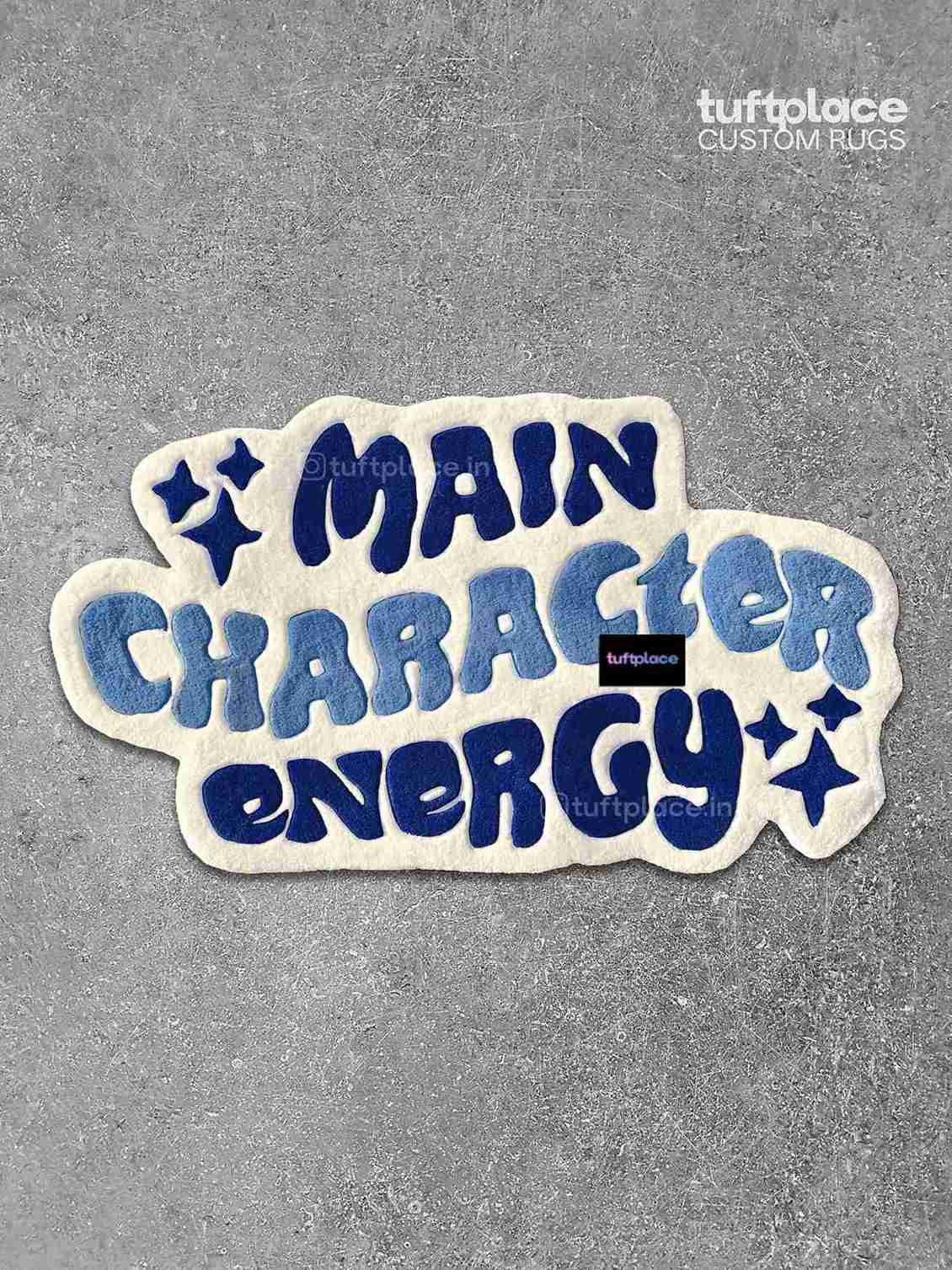(SALE) Main Character Energy Blue Custom Rug by Tuftplace