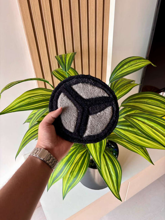 Brand Logo Hand Tufted Coaster / Mug Rug / Table Decor