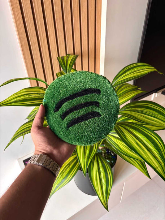 Music Logo Hand Tufted Coaster / Mug Rug / Table Decor