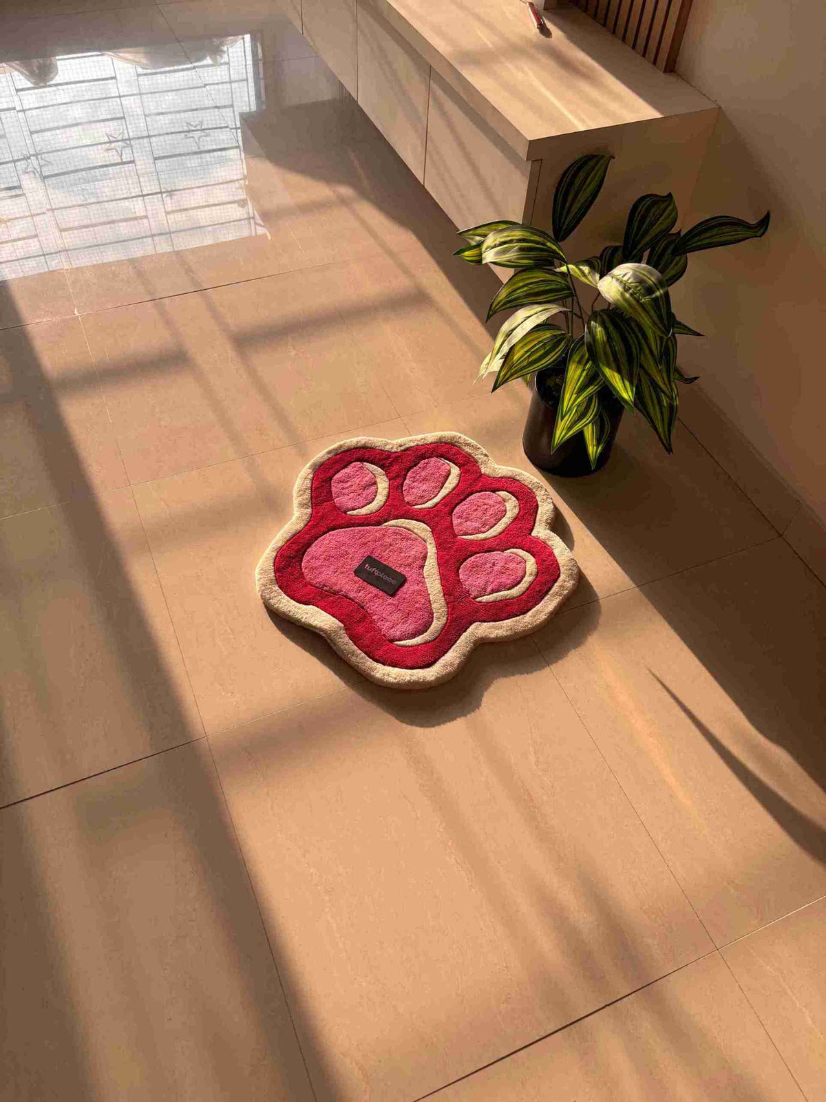 Pink Paw Custom Rug by Tuftplace