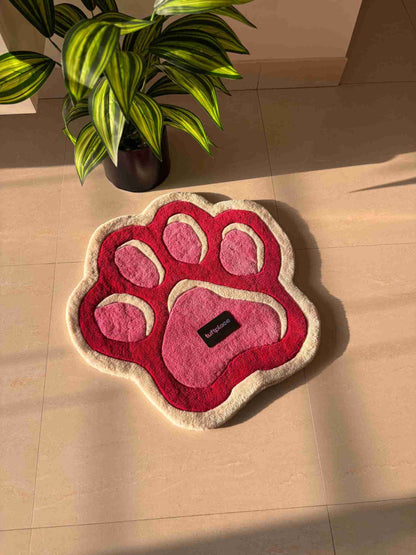 Pink Paw Custom Rug by Tuftplace