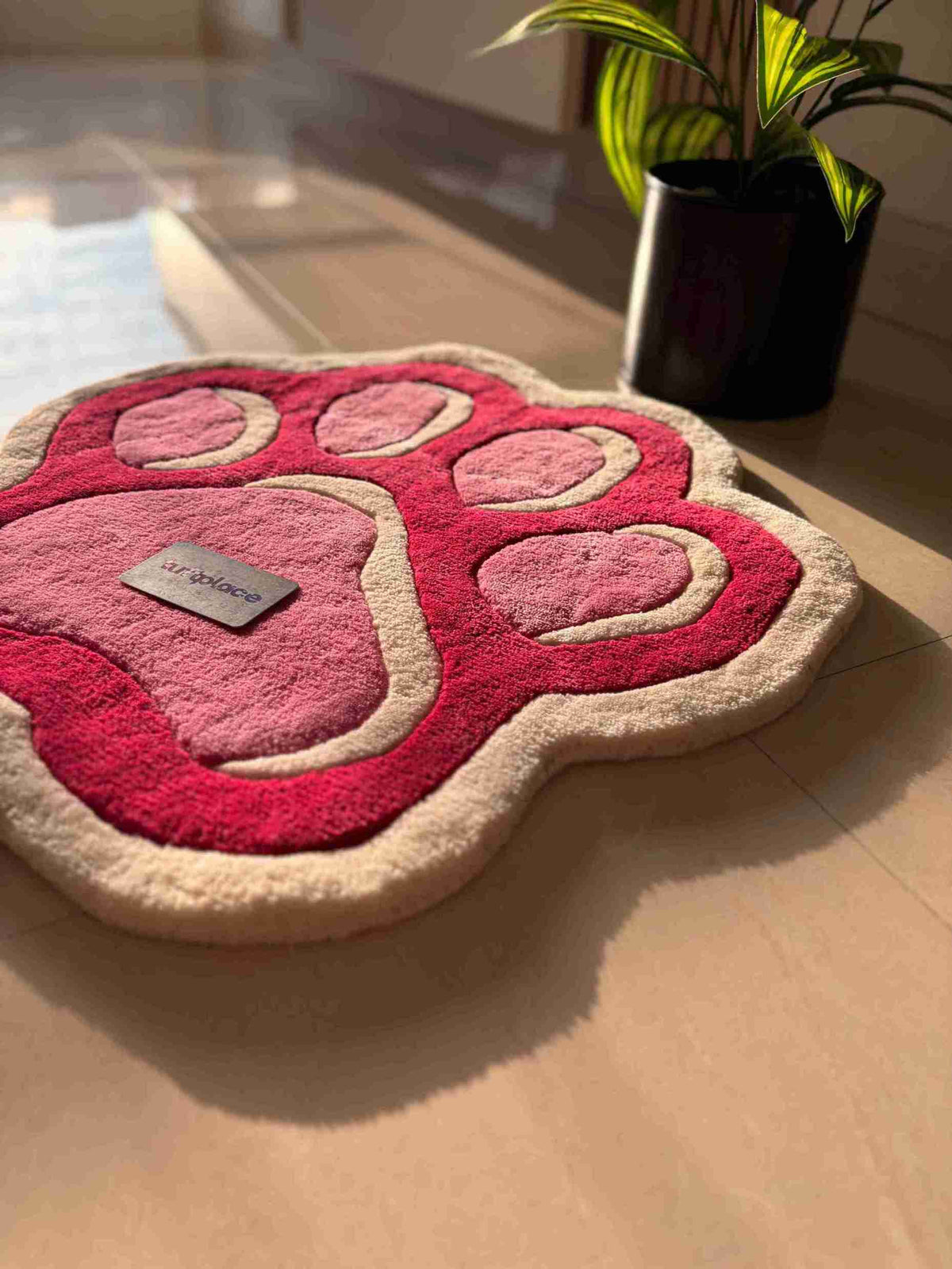 Pink Paw Custom Rug by Tuftplace