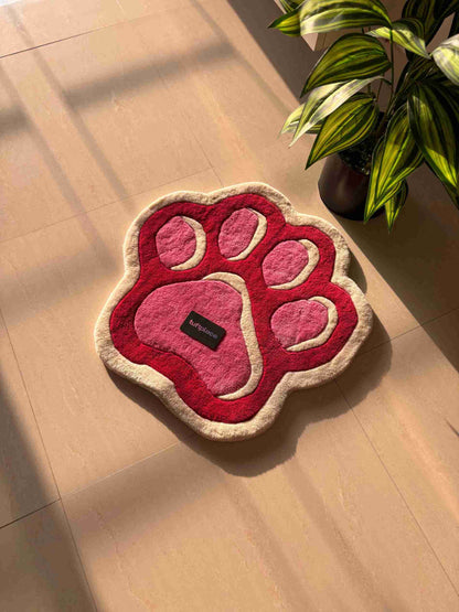 Pink Paw Custom Rug by Tuftplace