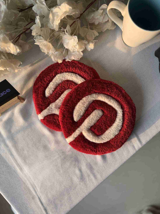 Pin Logo Tufted Coasters