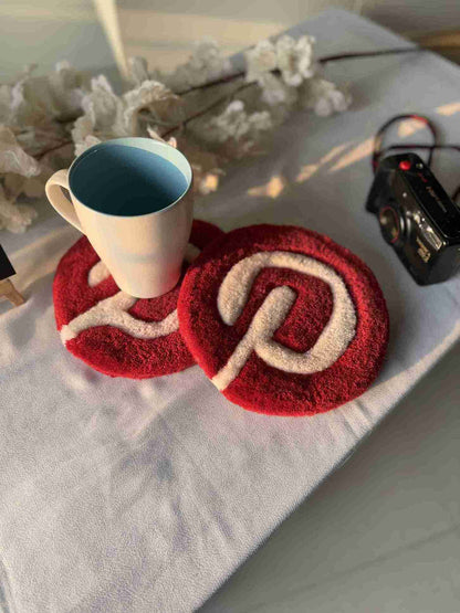 Pin Logo Tufted Coasters