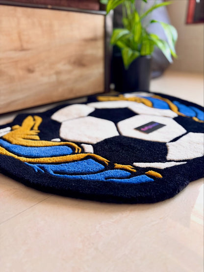 Football And Gloves Custom Rug by Tuftplace