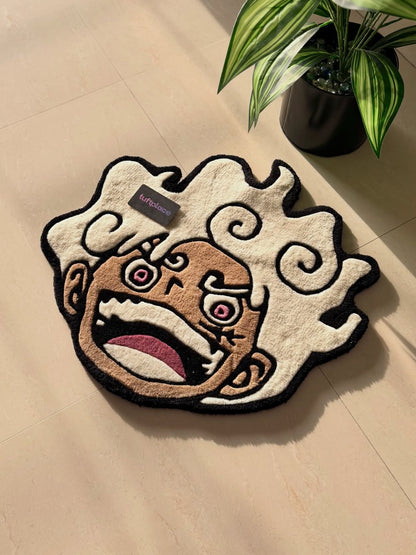 Luffy Gear 5 Art Custom Rug by Tuftplace
