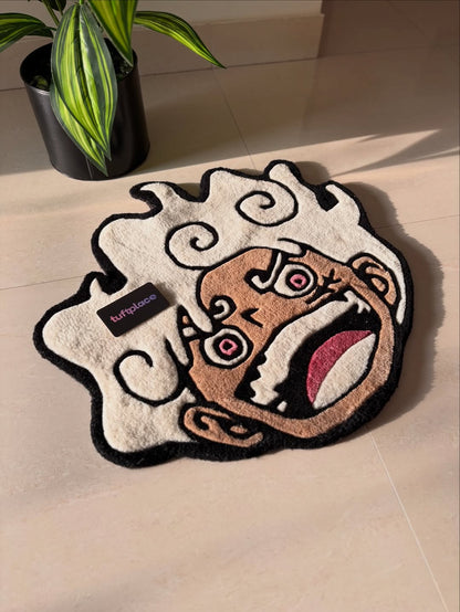 Luffy Gear 5 Art Custom Rug by Tuftplace