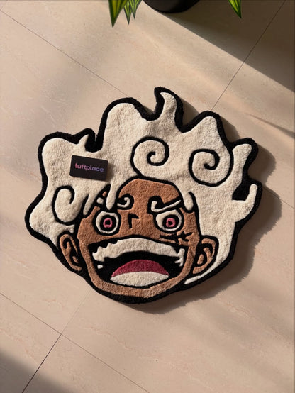 Luffy Gear 5 Art Custom Rug by Tuftplace