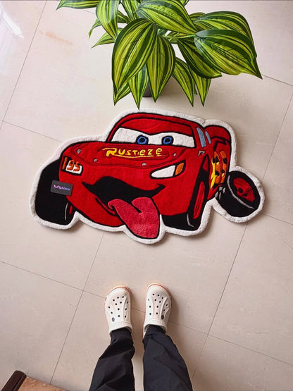 Lightning Ka-Chow Car Custom Rug by Tuftplace