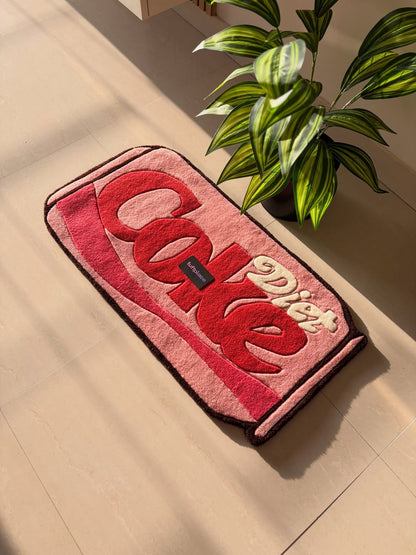 Pink Diet Coke Art Custom Rug by Tuftplace