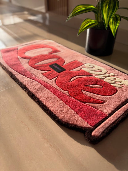 Pink Diet Coke Art Custom Rug by Tuftplace