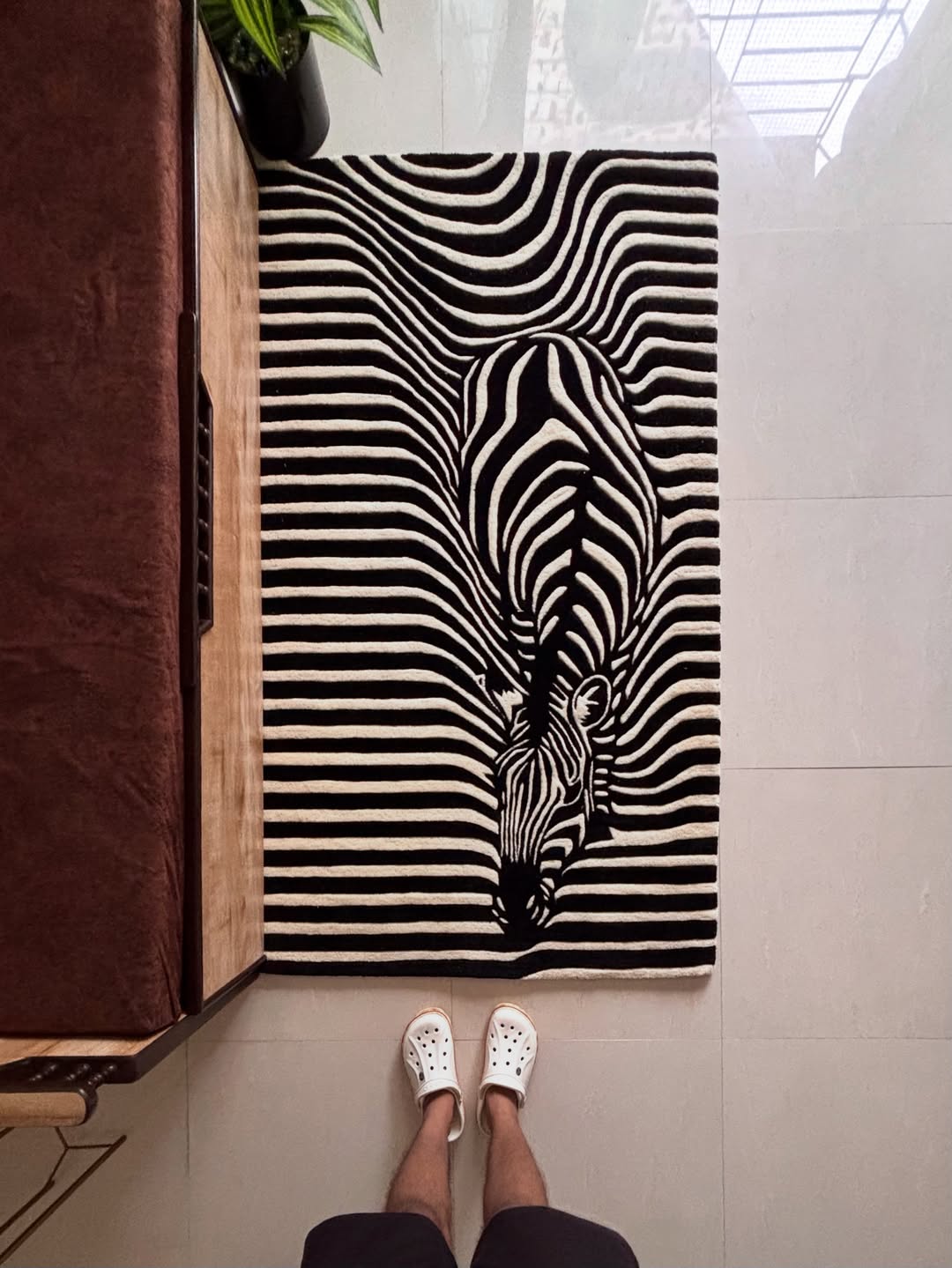 Zebra Illusion Custom Rug by Tuftplace