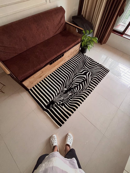 Zebra Illusion Custom Rug by Tuftplace