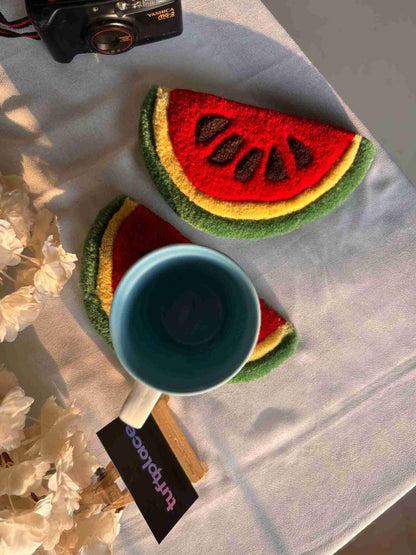 Watermelon Hand Tufted Coasters