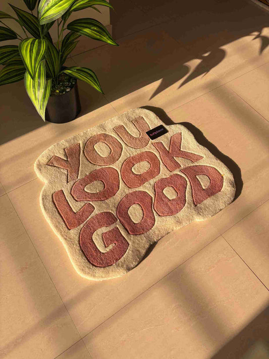(SALE) You Look Good Pink Gradient Custom Rug by Tuftplace