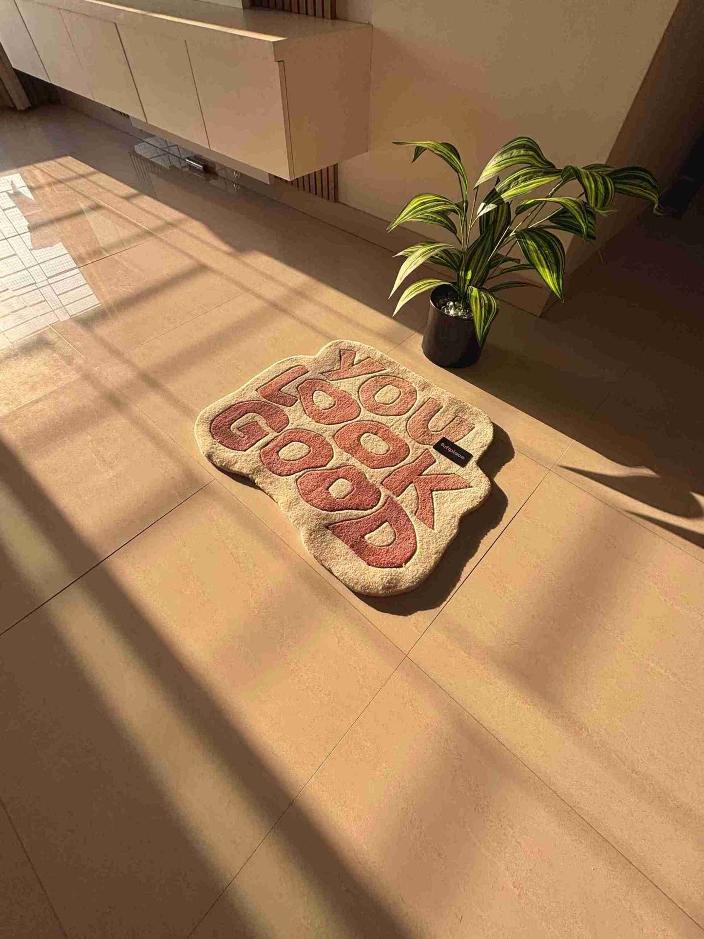 (SALE) You Look Good Pink Gradient Custom Rug by Tuftplace