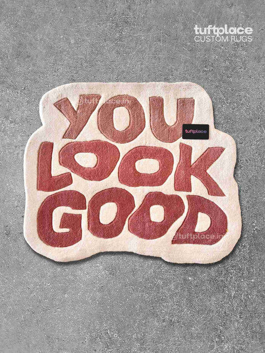 (SALE) You Look Good Pink Gradient Custom Rug by Tuftplace