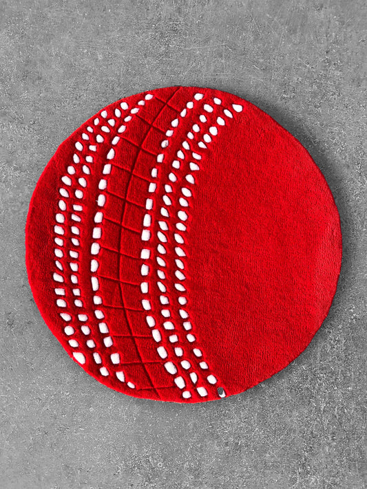 Cricket Ball Custom Rug by Tuftplace