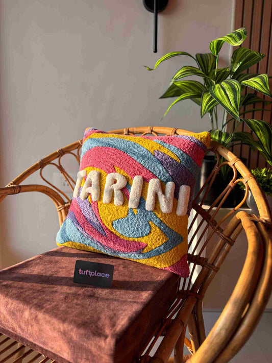 Custom Name Hand Tufted Cushion by Tuftplace