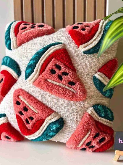 Watermelon Slices Hand Tufted Cushion by Tuftplace
