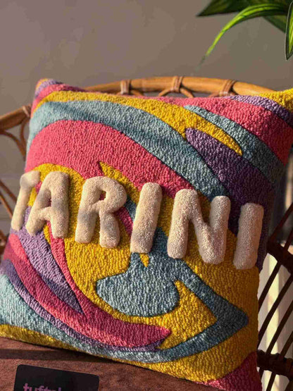 Custom Name Hand Tufted Cushion by Tuftplace