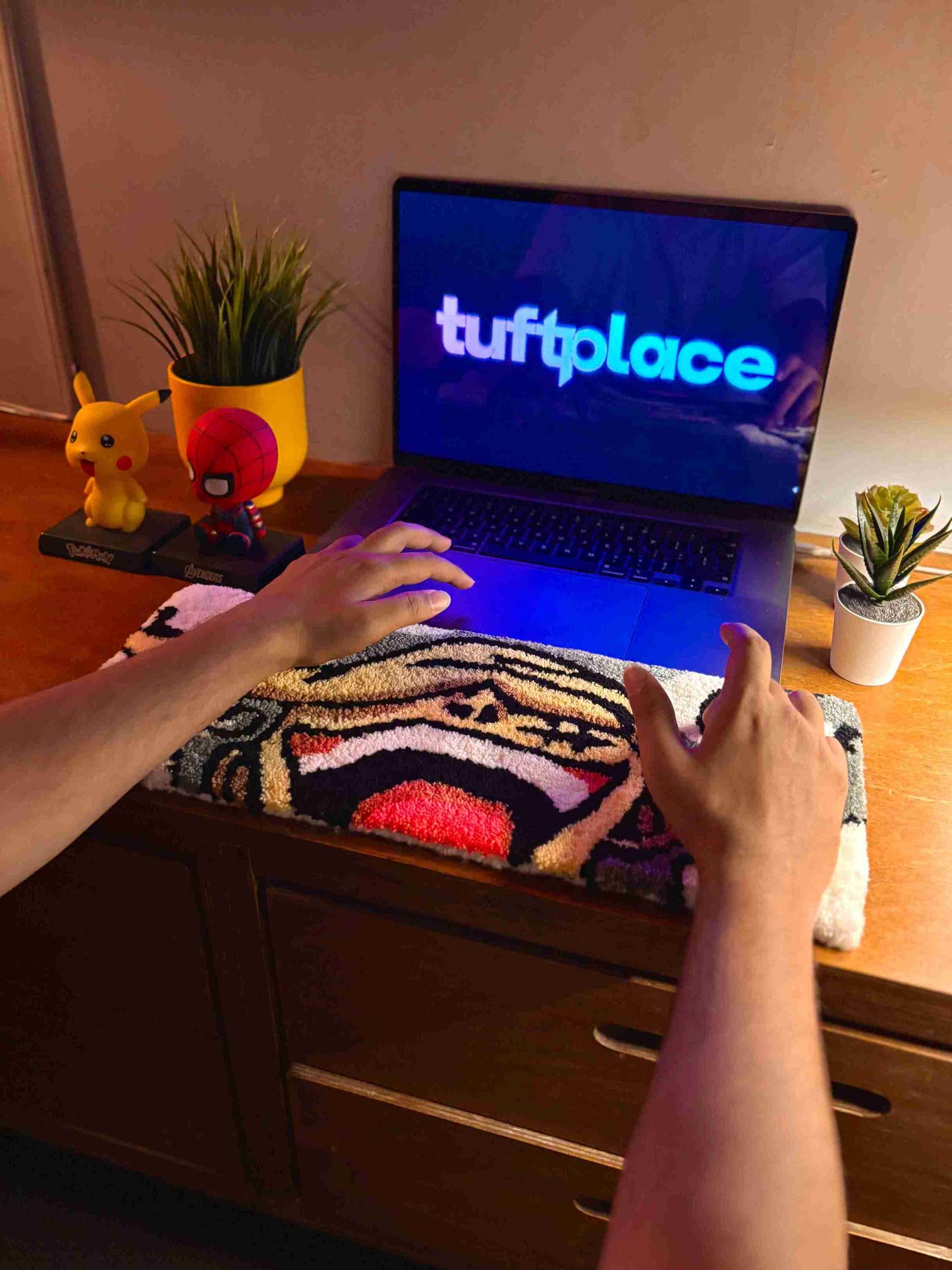 Luffy Anime Table Top & Keyboard Rug by Tuftplace